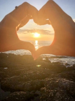 Ibiza Sunset heart