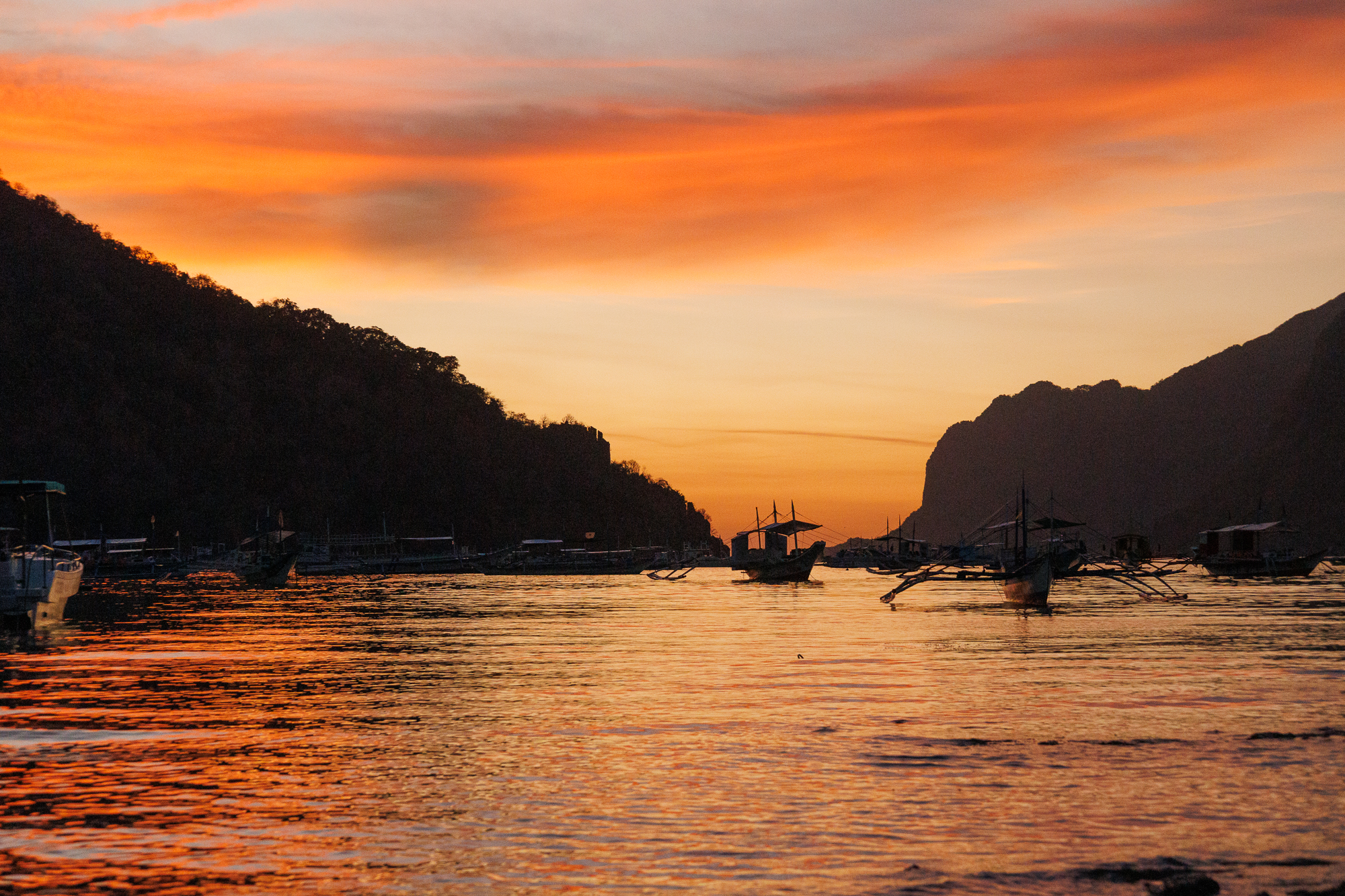 Sunset in El Nido Sunrise at the coast of Iceland