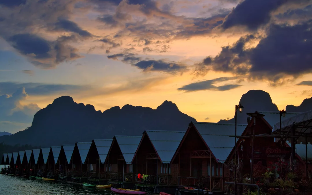 Day 7: Sunset over Cheow Lan Lake