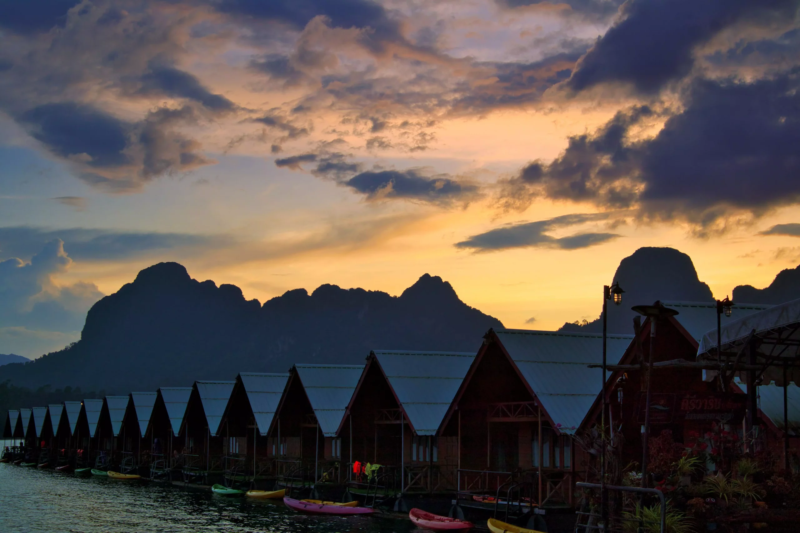 Khao Sok Lake sunset Khao Sok Lake sunset